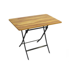 Portable rectangular folding wooden table 120*70*74 cm