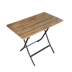 Portable brown wooden folding rectangular table 120*70*74 cm