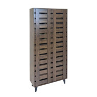 Long wooden shoe rack, brown color, 170 cm