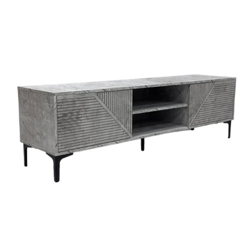 160cm grey patterned wood plasma table