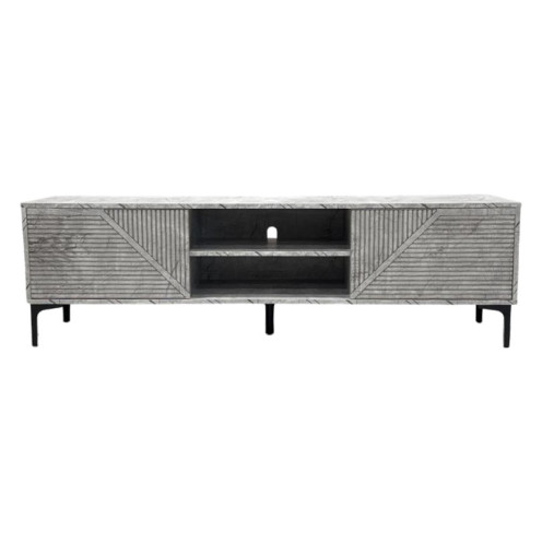 160cm grey patterned wood plasma table