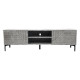 160cm grey patterned wood plasma table