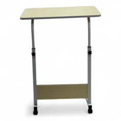 Adjustable wooden school table with tires