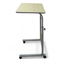 Adjustable wooden school table with tires