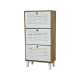 3-drawer wooden shoe cabinet