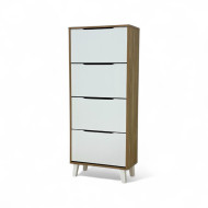 4-drawer wooden shoe cabinet