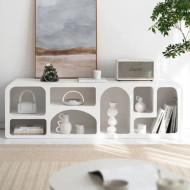 طاولة بلازما باللون الأبيض حديث 180سم