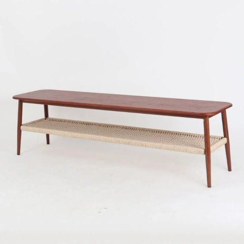 Nasmat TV table, wood and fabric, modern shape, 160 cm Nasmat TV table, wood and fabric, modern shape, 160 cm