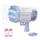 Rocket Bubble Gun with 69 Nozzles, Lights, and Bubble Solution in Multiple Colors Rocket Bubble Gun with 69 Nozzles, Lights, and Bubble Solution in Multiple Colors