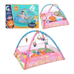 Play mat with arches and hanging toys for children