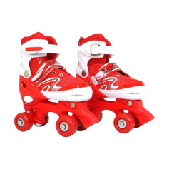 4-wheel skate shoes in various colors and sizes