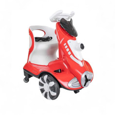 Four-wheel electric scooter with lights and bubbles in multiple colors