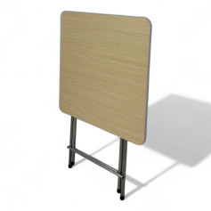 Lightweight folding square wooden table