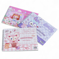 Drawing book for girls with a wire for each piece in several colors