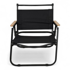 Small chair of fabric and iron folding black color