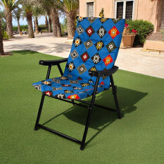 Heritage folding chair with iron legs