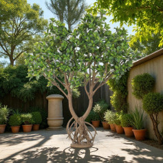 Naturally growing lemon tree with dense green leaves, 200cm tall