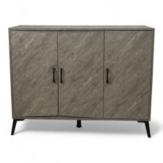 Shoe cabinet with three doors 4 shelves and two separate shelves in brown and gray and several other colors