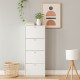 Sturdy and modern white 4-drawer shoe cabinet