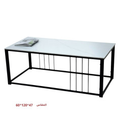 طاولة قهوة مستطيل سراميك بتصميم عصري وأنيق بعدة الوان 120*60*47 سم 