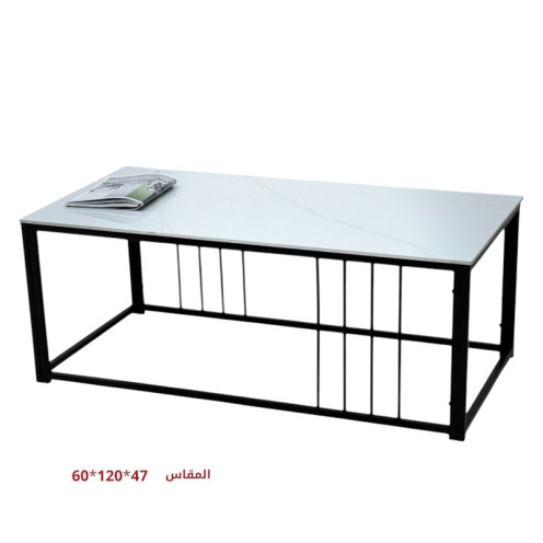 Rectangular ceramic coffee table with a modern and elegant design in several colors, 120*60*47 cm