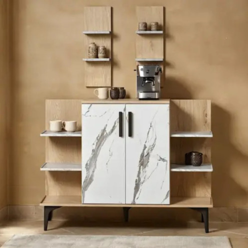 ركن قهوه مودرن خشب بعدة الوان انيق وعصري 120سم