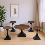 5-piece wooden tea table set in several colors