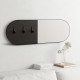 Modern Black 90x30 Mirror with Hanger