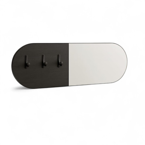 Modern Black 90x30 Mirror with Hanger
