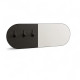 Modern Black 90x30 Mirror with Hanger