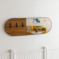 Modern Brown 90x30 Mirror with Hanger