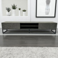 Meuble TV plasma moderne 180 cm gris