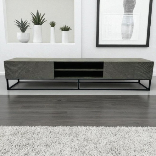 Meuble TV plasma moderne 180 cm gris
