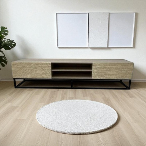 Plasma TV table with an elegant and sophisticated design in beige, 160 cm