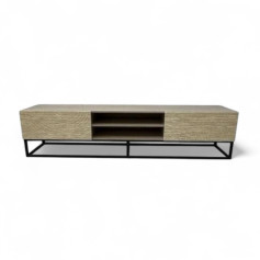 Plasma TV table with an elegant and sophisticated design in beige, 160 cm