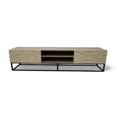 Plasma TV table with an elegant and sophisticated design in beige, 160 cm