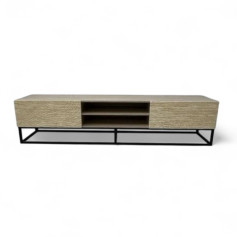 Plasma TV table with an elegant and sophisticated design in beige, 200 cm.
