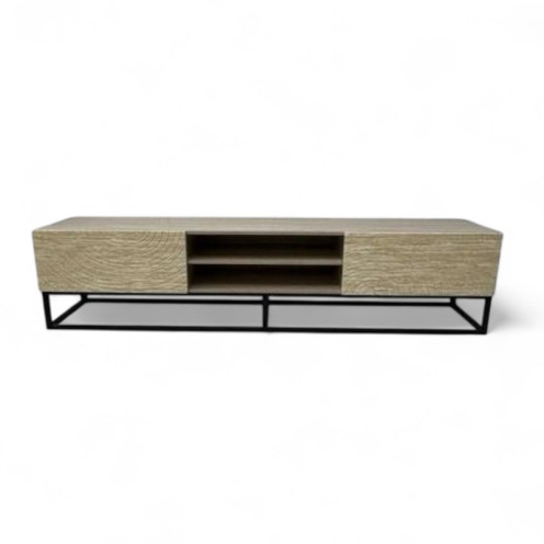 Plasma TV table with an elegant and sophisticated design in beige, 200 cm.