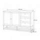 Modern black wooden wardrobe with luxurious design and multiple drawers, 160 cm Modern black wooden wardrobe with luxurious design and multiple drawers, 160 cm