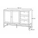 Modern wooden console buffet cabinet with multiple drawers, ideal for storage and a natural decorative touch, 120 cm