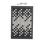 Black wall painting with beautiful dots, 120*80 cm
