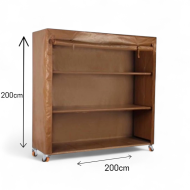 2m x 2m Multipurpose Storage Cabinet in Brown