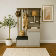 خزانه احذية مع علاق ملابس حديث 120*200سم