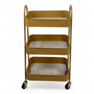 A year of vegetables three shelves with wheels in gold color