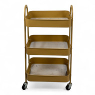 A year of vegetables three shelves with wheels in gold color