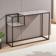  طاولة كونسول بتصميم عصري وحديث بإطار معدني رفيع باللون الرمادي 120cm