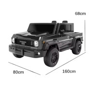 Electric car for children, modern chassis, black color