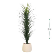 Fiber tub cactus tree, 170 cm tall, beige