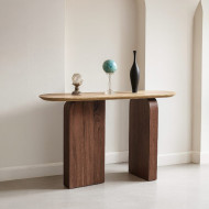 طاولة مدخل فاخره باللون البني مقاس 130سم