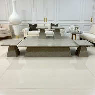 1+4 Marble Coffee Table Set with Elegant and Luxurious Design